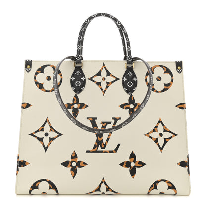 Louis Vuitton Monogram Giant Jungle Onthego GM Ivory 1 of 12