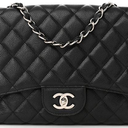 Chanel Caviar Quilted Jumbo Single Flap Black 8 of 13