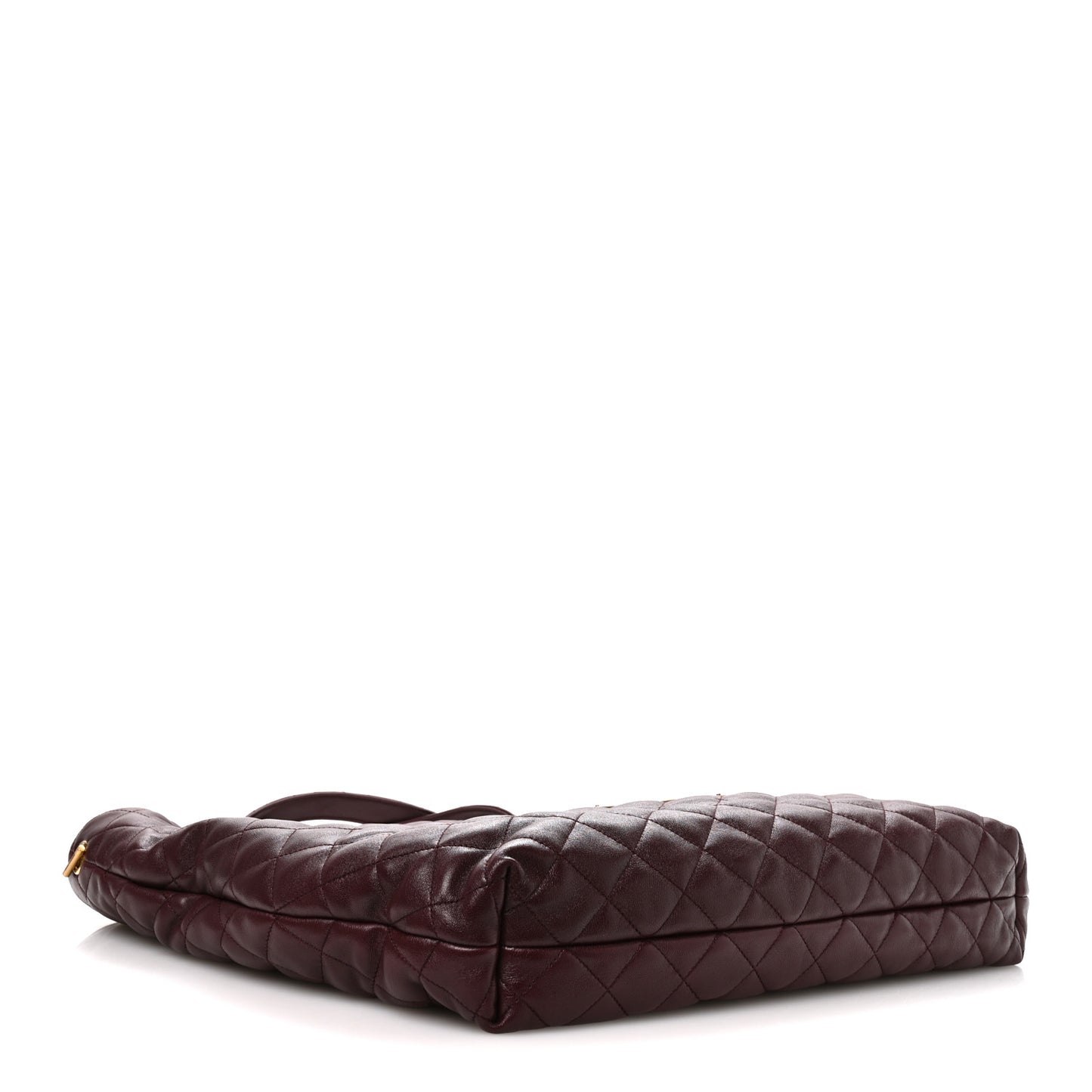 Lambskin Quilted Maxi Icare Shopping Tote  Rouge Cabernet
