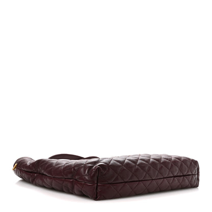 Saint Laurent Lambskin Quilted Maxi Icare Shopping Tote  Rouge Cabernet 5 of 11