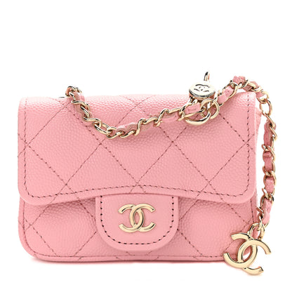 Chanel Caviar Quilted Mini Chain Belt Bag Light Pink 1 of 10