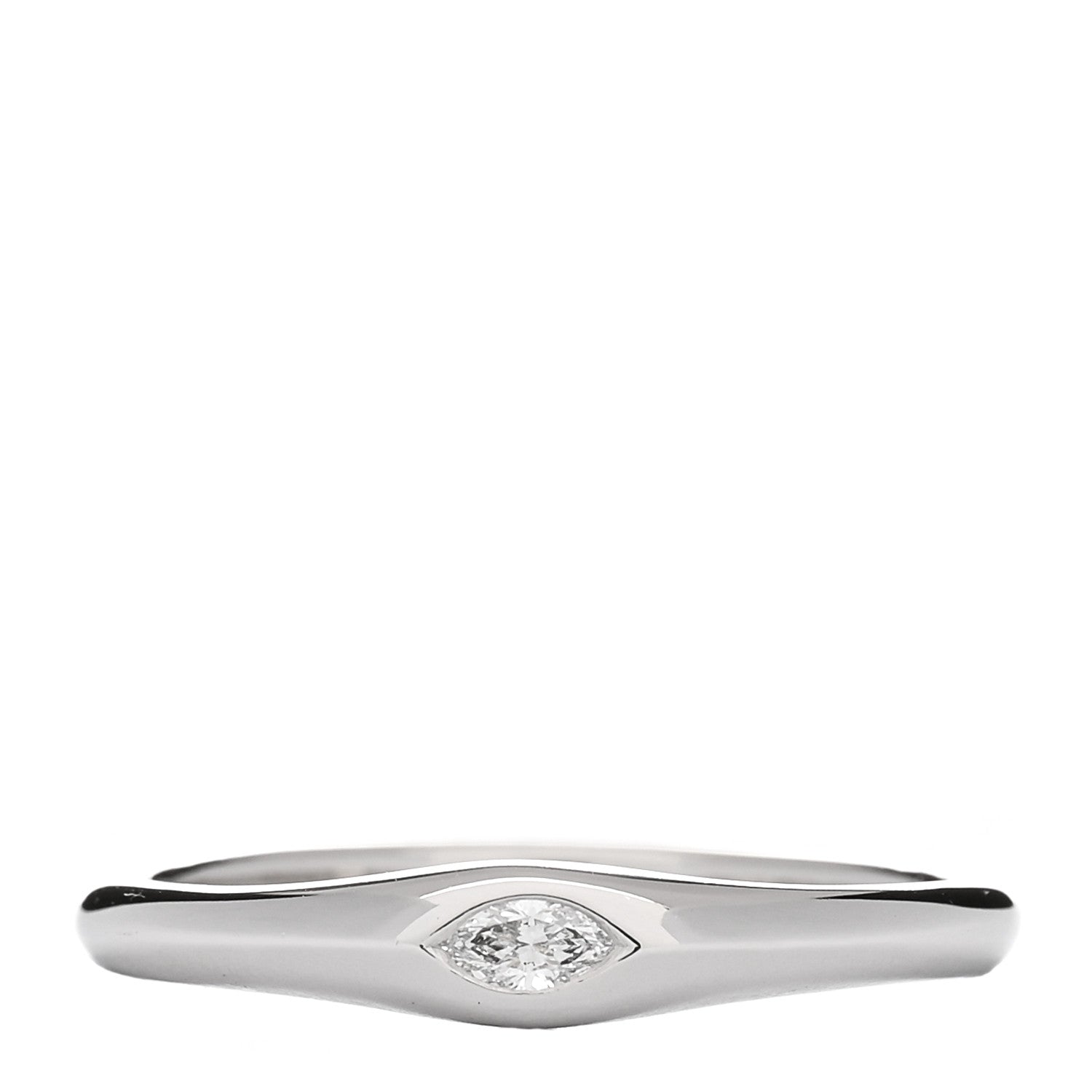 Tiffany Platinum Diamond .07ct Elsa Peretti Marquise Band Ring 64