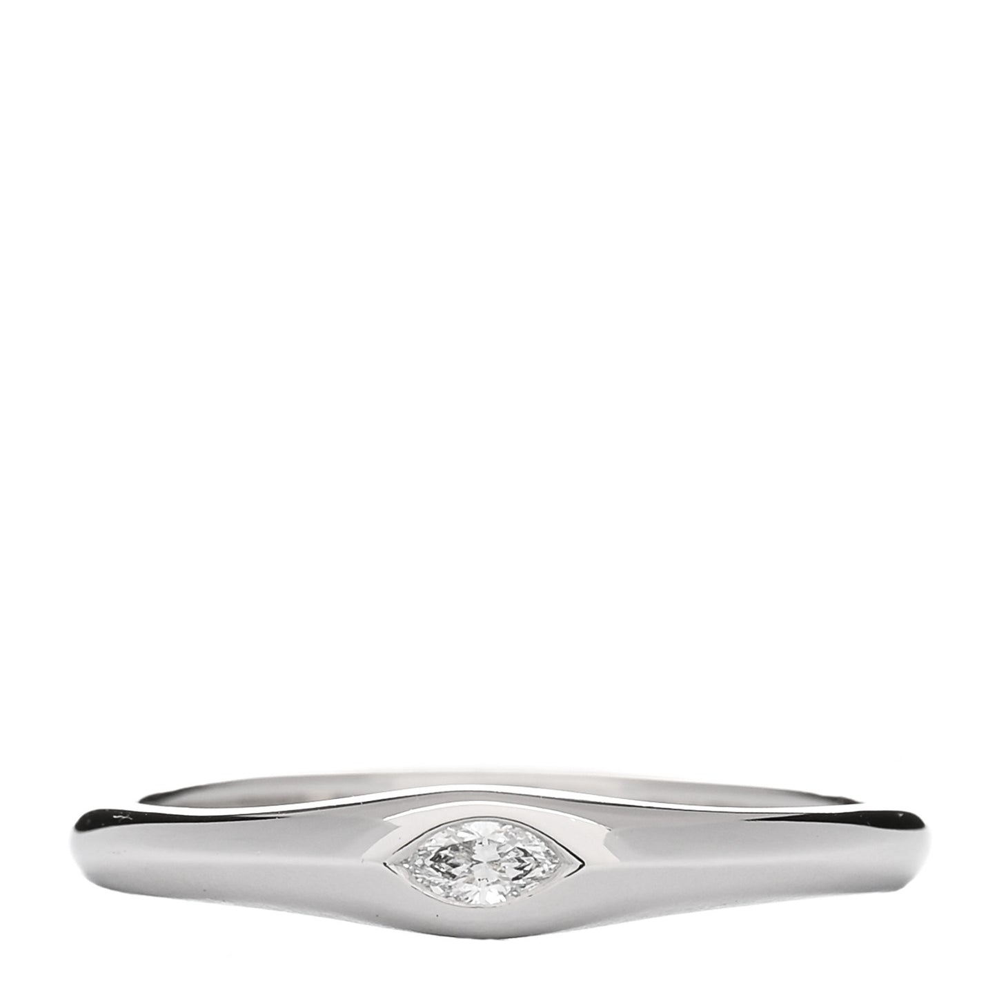 Platinum Diamond .07ct Elsa Peretti Marquise Band Ring 64 10.75