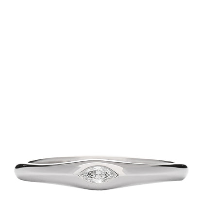Tiffany Platinum Diamond .07ct Elsa Peretti Marquise Band Ring 64 10.75 1 of 5