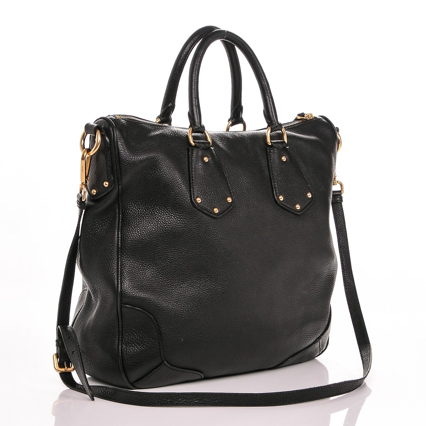 Vitello Daino Shoulder Bag Nero Black