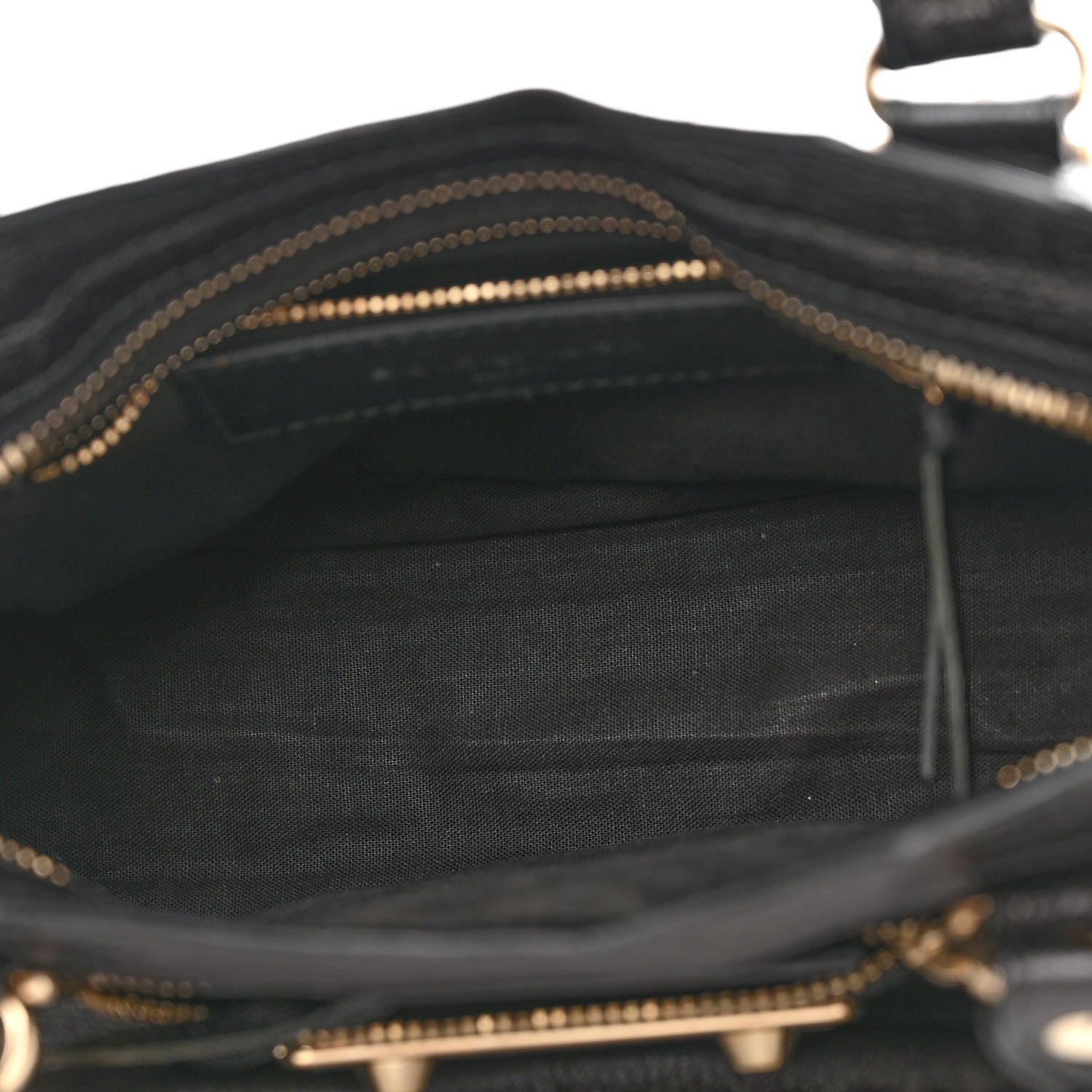 Balenciaga Chevre Gold Metallic Edge Hardware Mini City Black 5 of 9