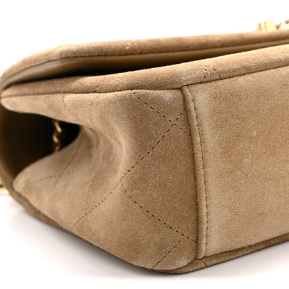 Chanel Suede Calfskin Quilted Eyes On You Flap Dark Beige 9 of 11