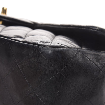 Chanel Lambskin Quilted Jumbo Single Flap Black 15 of 17