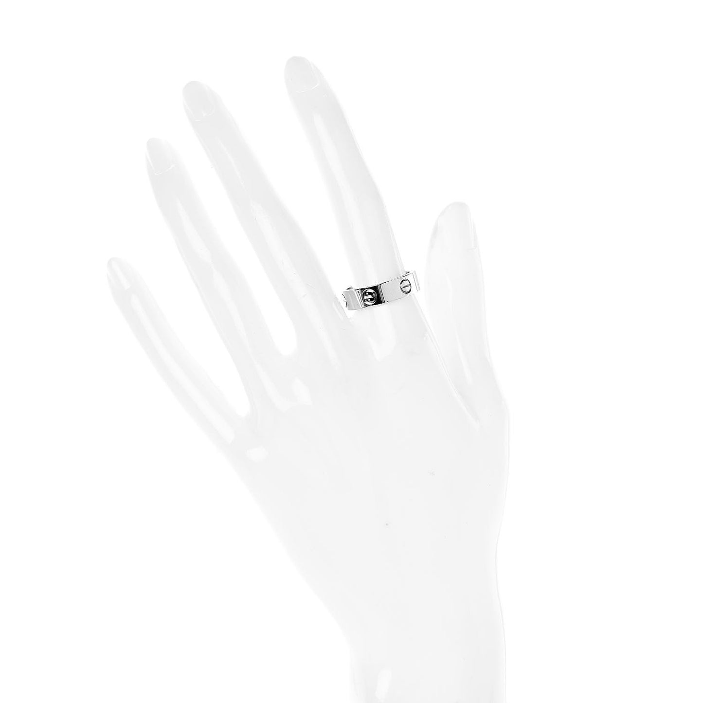 18K White Gold 5.5mm LOVE Ring 55 7.25