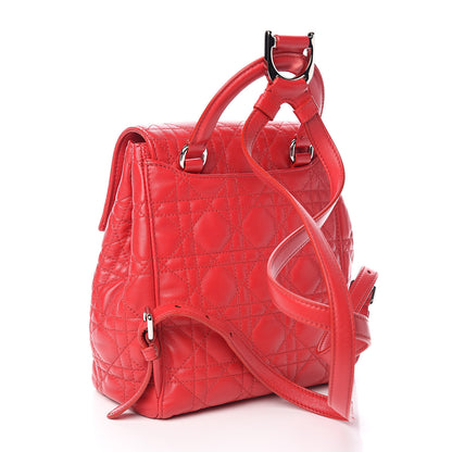 Christian Dior Lambskin Cannage Small Stardust Backpack Red 3 of 9
