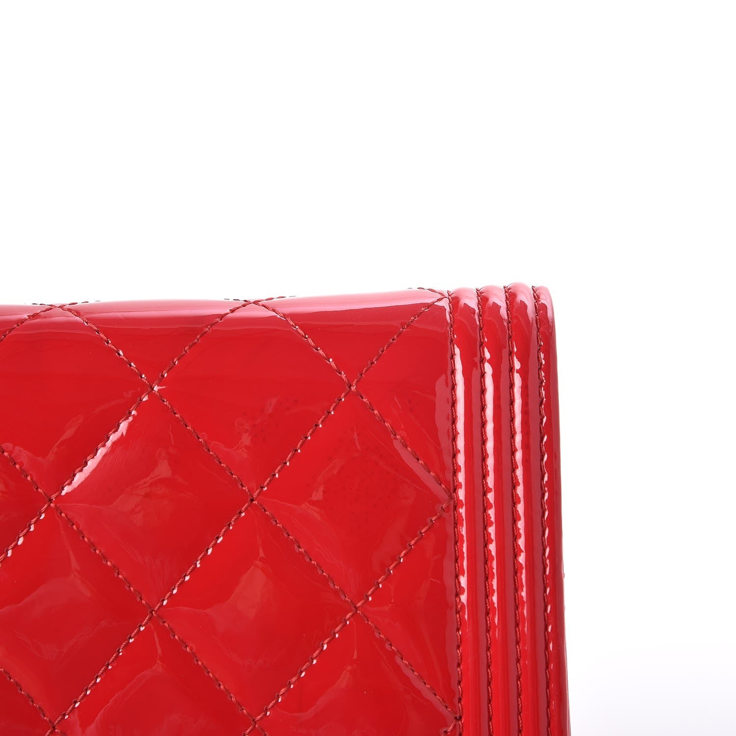 Chanel Patent Calfskin Quilted Boy Wallet On Chain WOC Pink 12 of 13