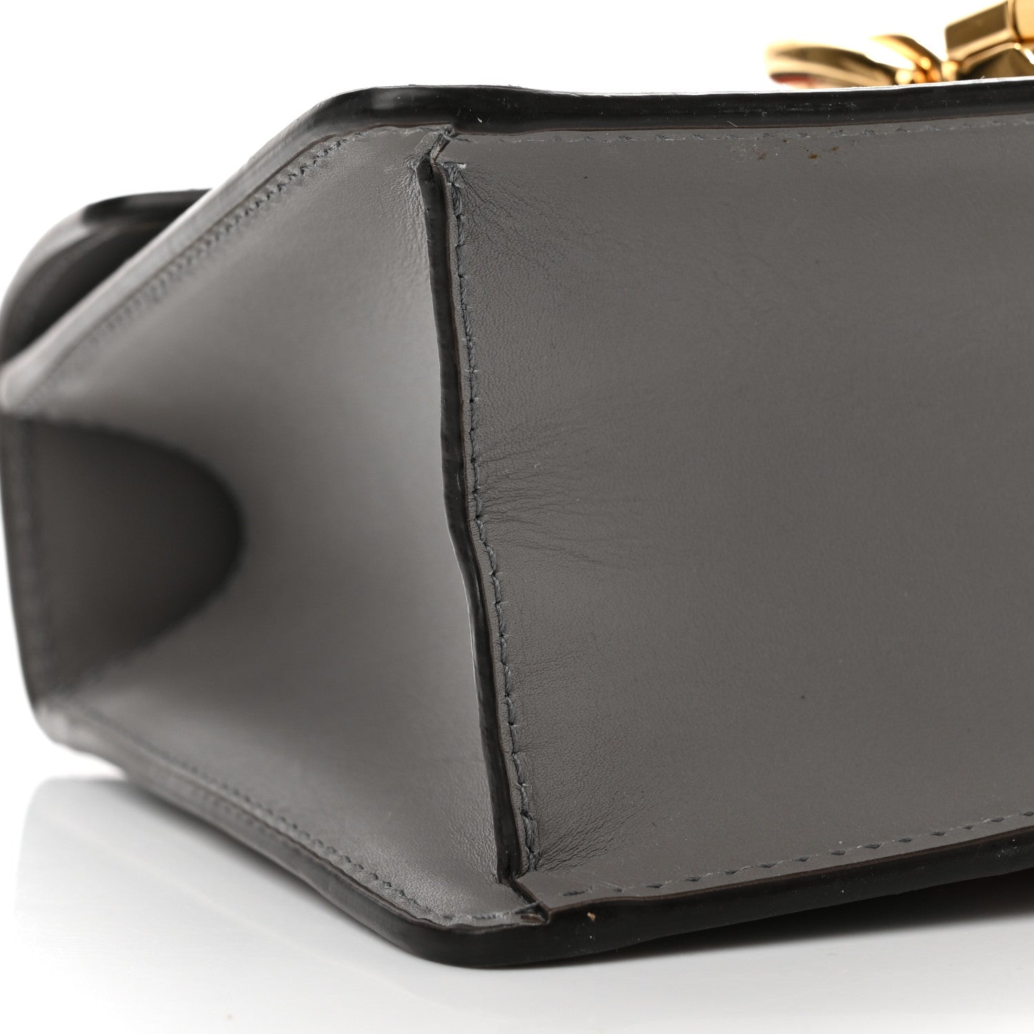 Gucci Calfskin Mini Sylvie Chain Shoulder Bag Deep Grey 8 of 9