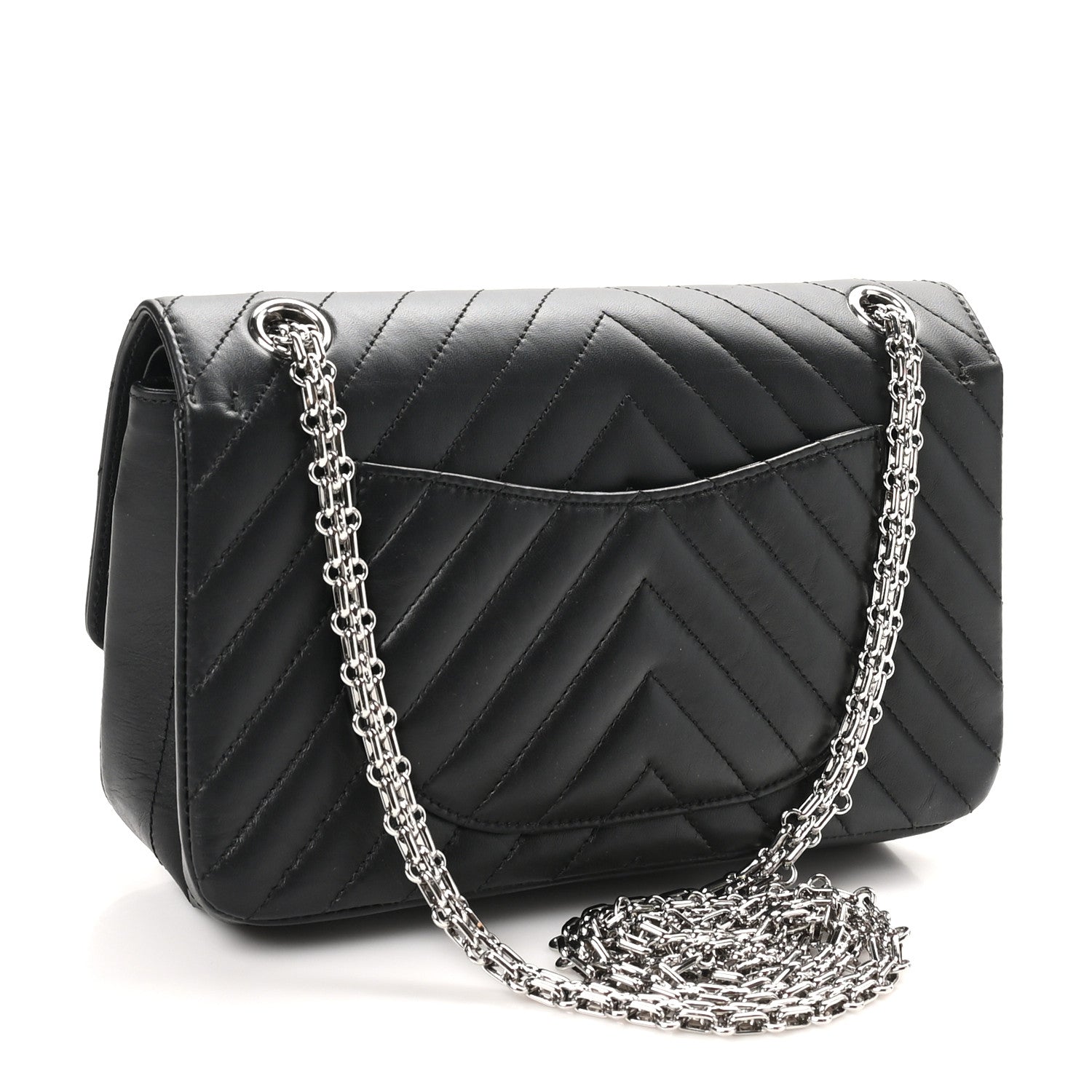 Chanel Aged Calfskin Chevron Quilted 2.55 Reissue 225 Flap Black 2 of 10