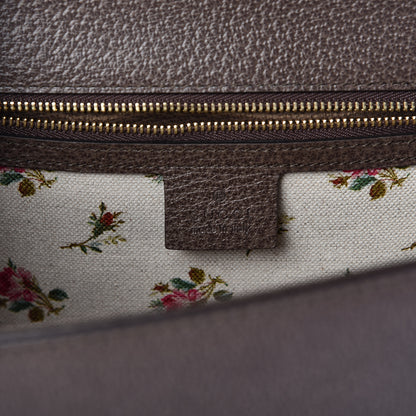 Gucci Calfskin Embroidered Medium Sylvie Top Handle Bag New Acero Multicolor 6 of 10