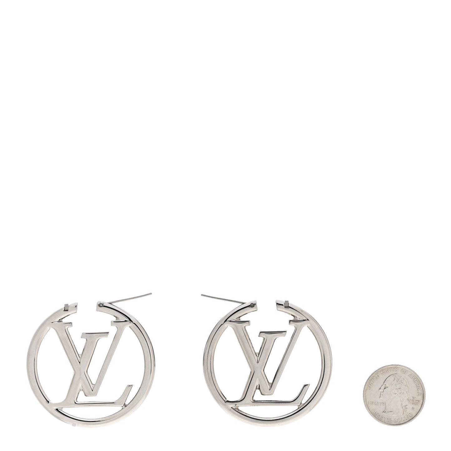 Palladium Louise Hoop Earrings Silver