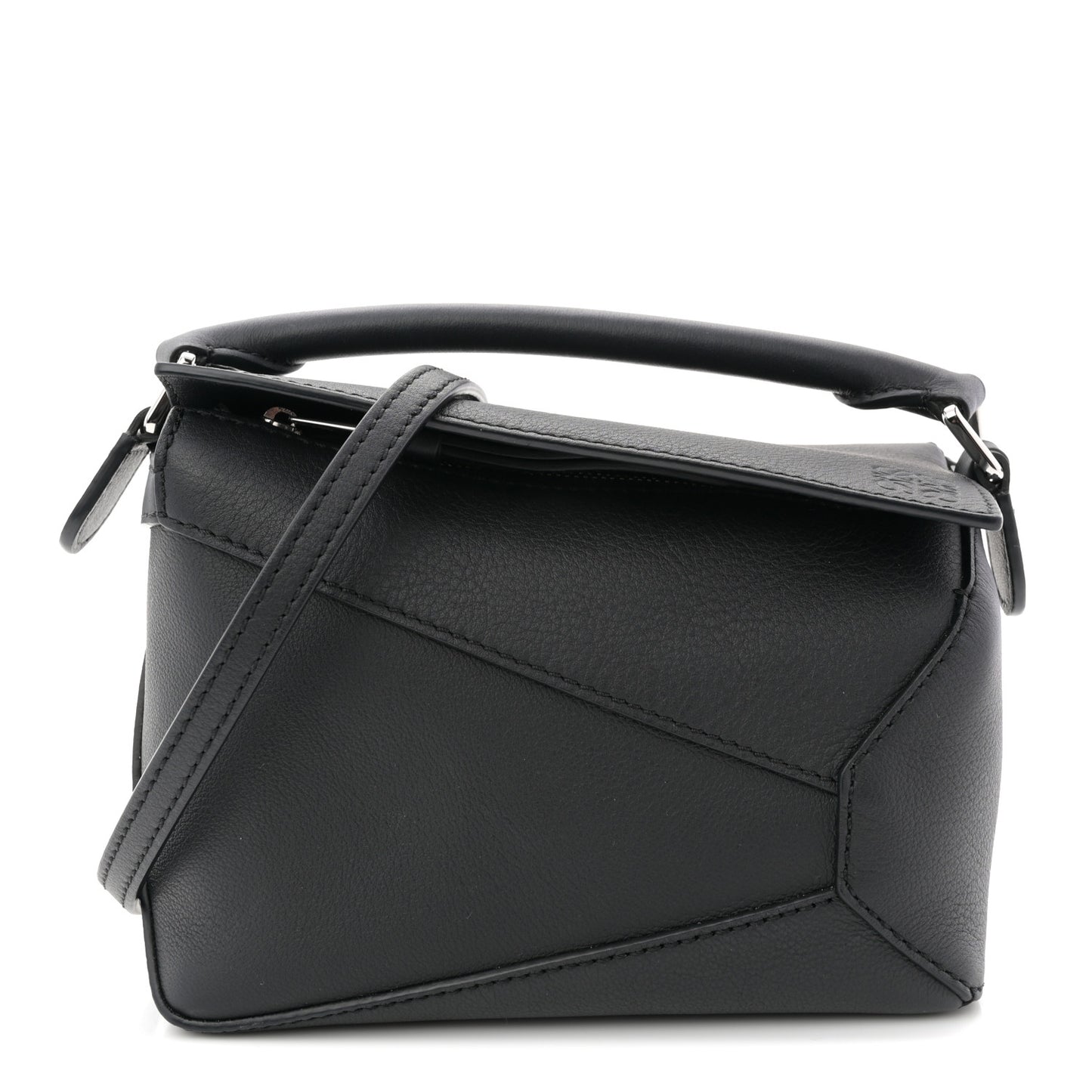 Calfskin Mini Puzzle Bag Black