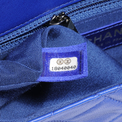 Chanel Quilted Lambskin Small Hula Hoop Flap Dark Blue 7 of 8