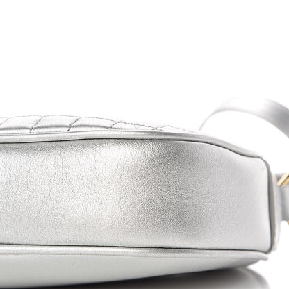 Celine Laminated Calfskin Quilted Small C Charm Bag Silver 11 of 11