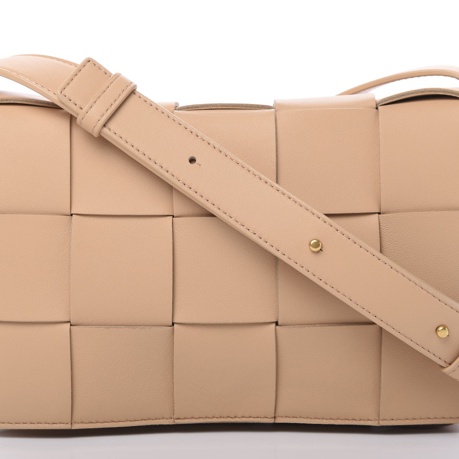 Bottega Veneta Nappa Maxi Intreccio Cassette Bag Almond 9 of 9