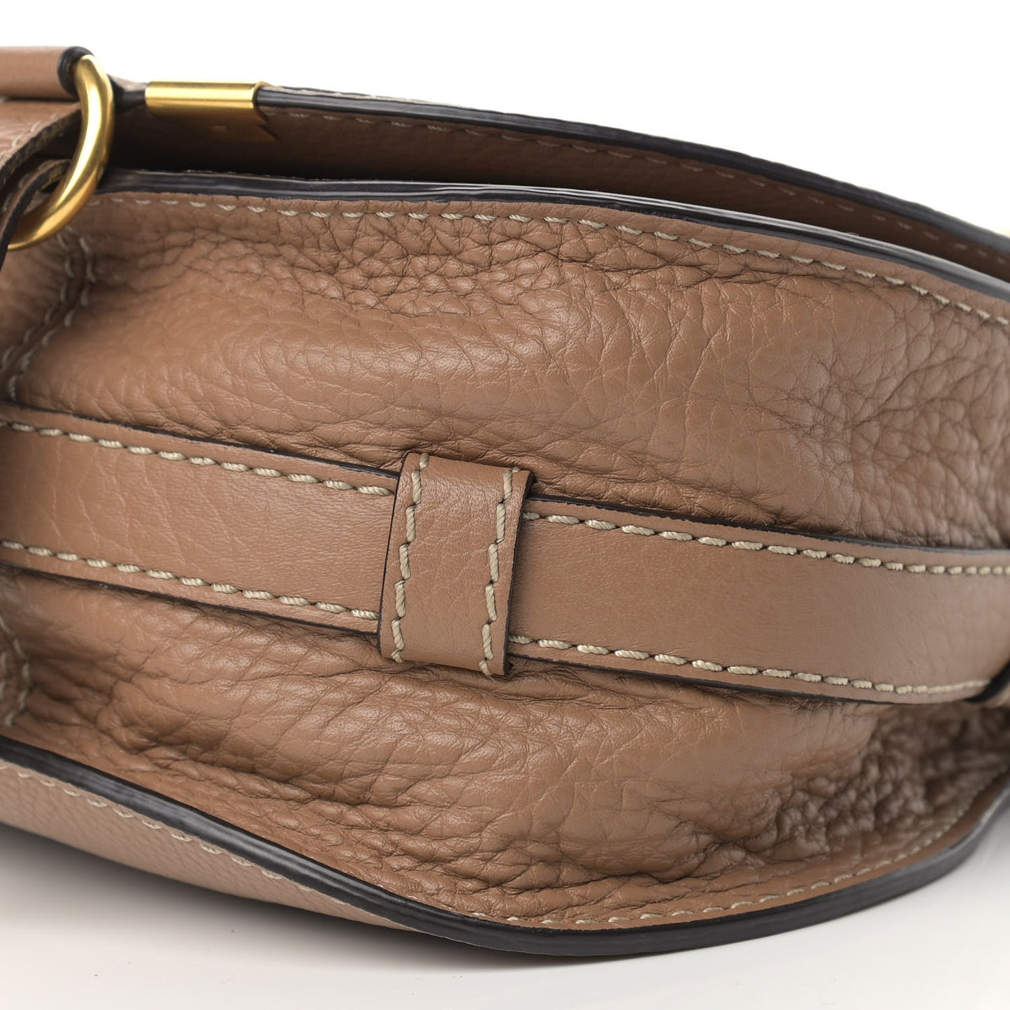 Calfskin Mini Marcie Round Crossbody Bag Nut