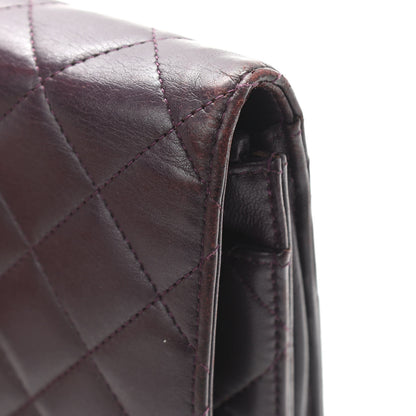 Chanel Lambskin Quilted Wallet On Chain WOC Burgundy 16 of 17