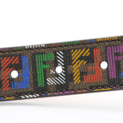 Fendi Zucchino Spalmati FF Multicolor Reversible Belt Red Multicolor 6 of 6