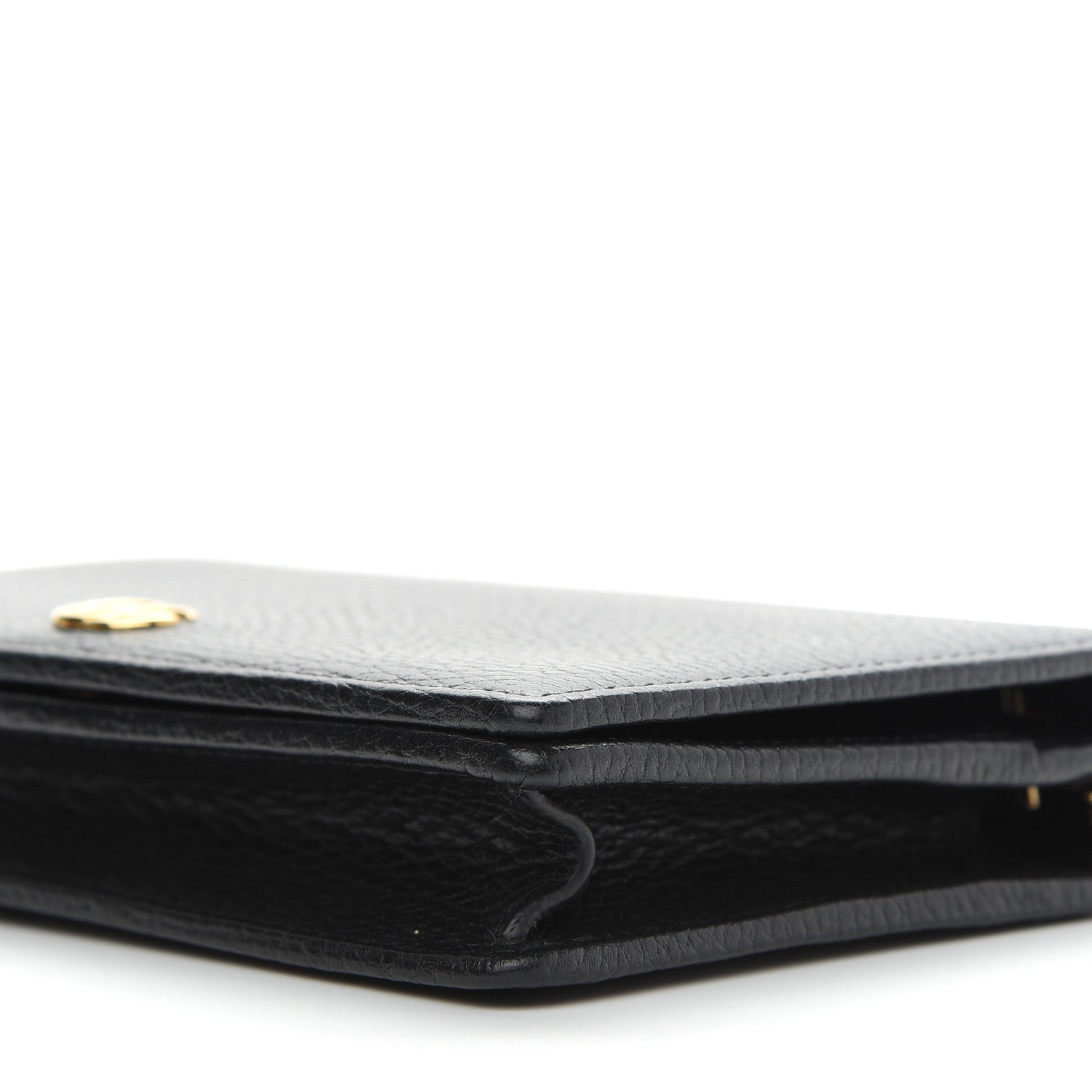 Gucci Calfskin Mini GG Marmont Chain Wallet Black 7 of 7