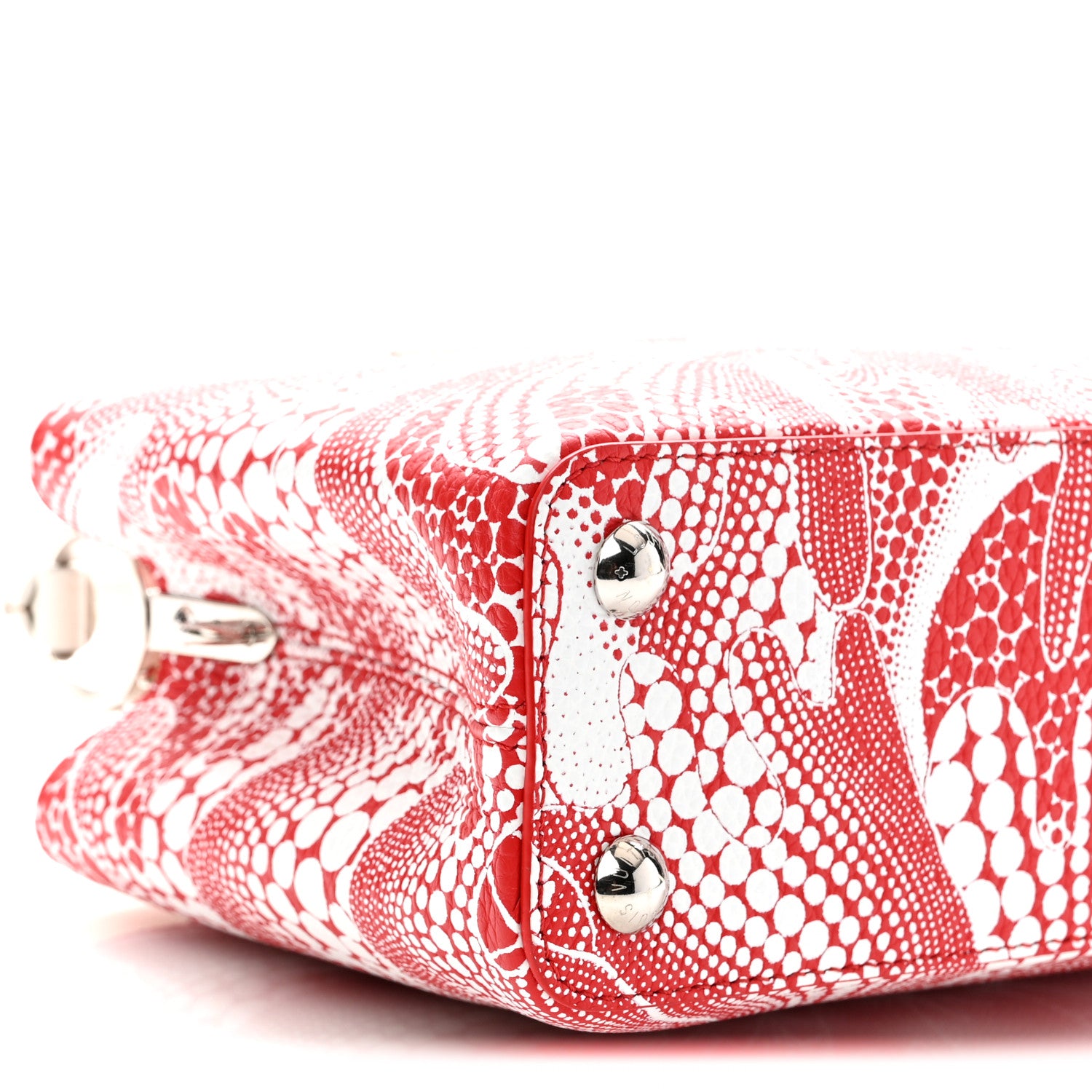Louis Vuitton LV X YK Taurillon Psychedelic Flower Capucines BB Rouge 9 of 10