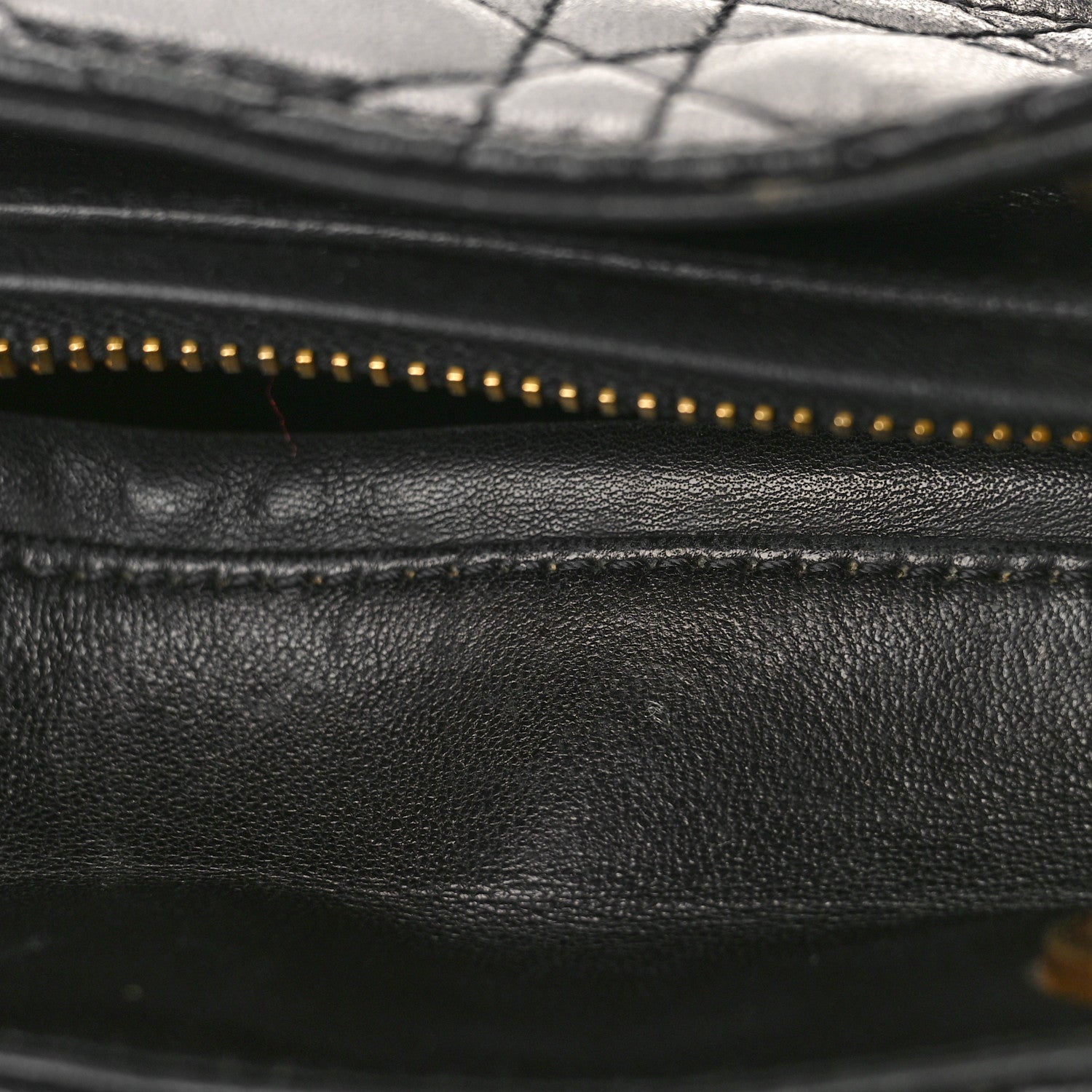 Christian Dior Lambskin Cannage Medium Lady Dior Black 10 of 11