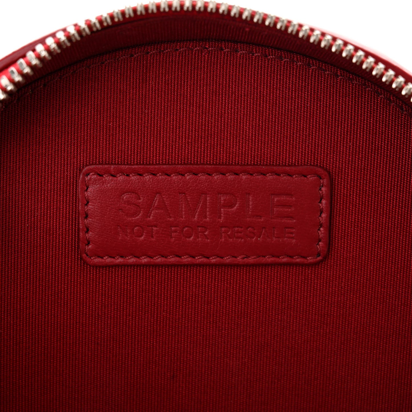 Patent Round As Earth Evening Bag Red