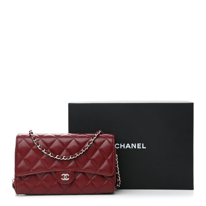 Chanel Caviar Quilted Phone Holder Wallet on Removable Chain Red 12 of 12