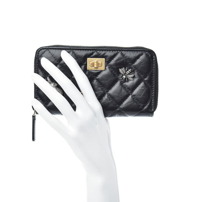 Chanel Aged Calfskin Quilted Medium Lucky Charms 2.55 Reissue Zip Around Wallet 2 of 9