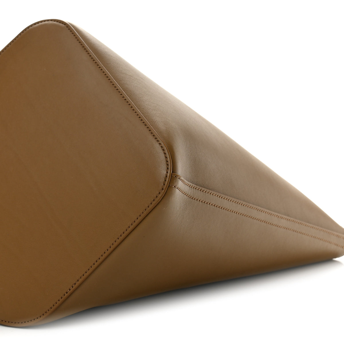 Smooth Calfskin Medium Pebble Bucket Bag Oak