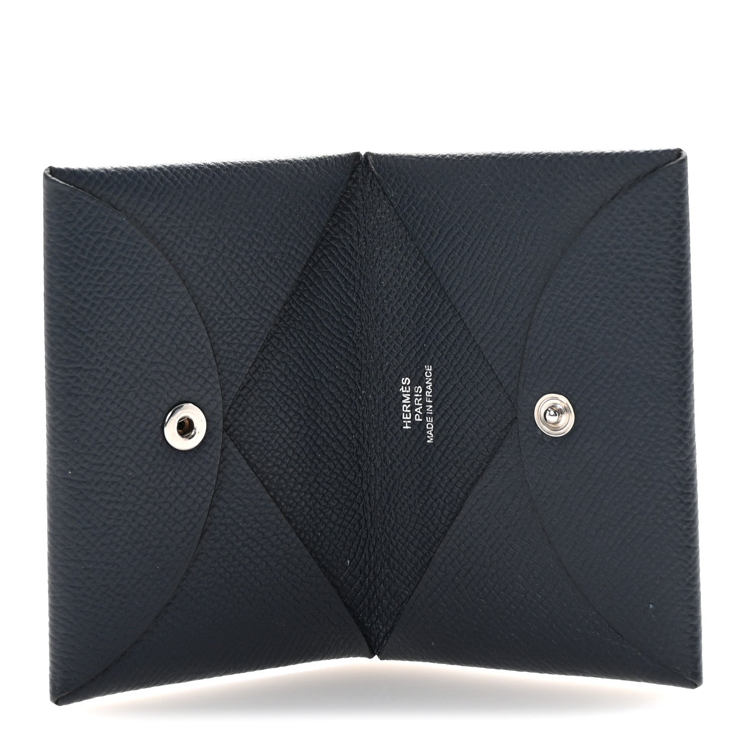Hermes Epsom Calvi Card Case Bleu Nuit 5 of 8