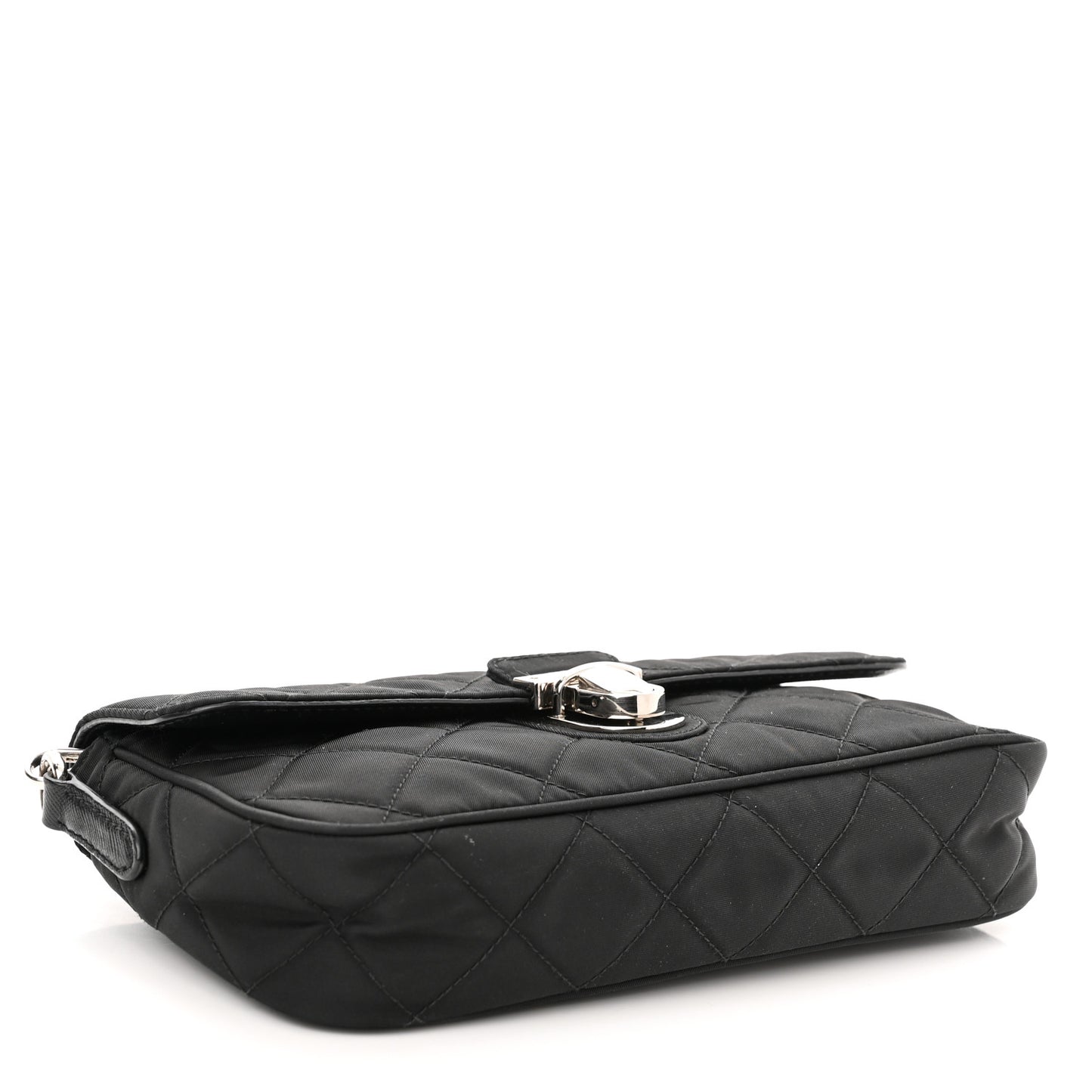 Nylon Tessuto Impuntu Quilted Flap Black