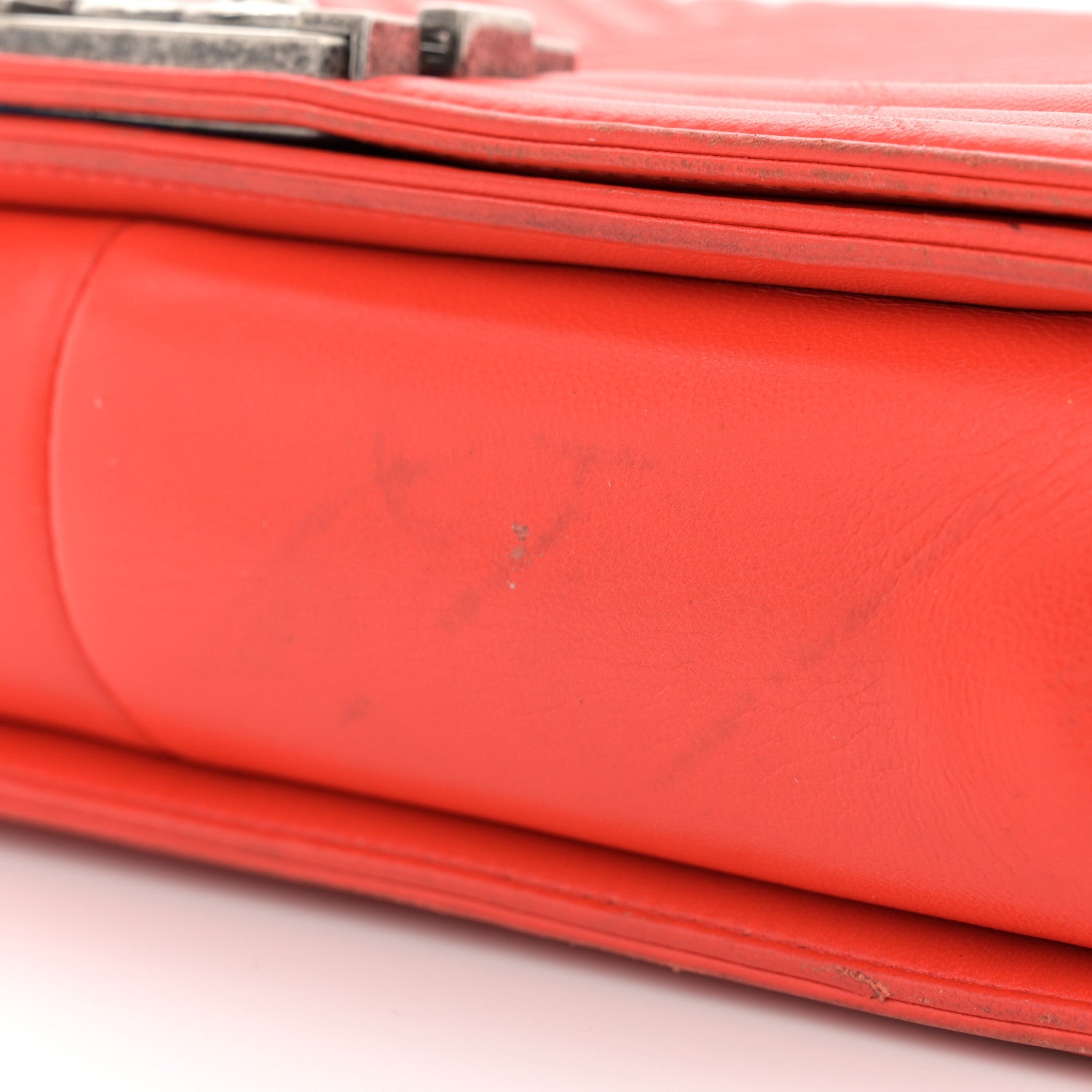 Chanel Calfskin Chevron Quilted New Medium Boy Flap Orange 19 of 21