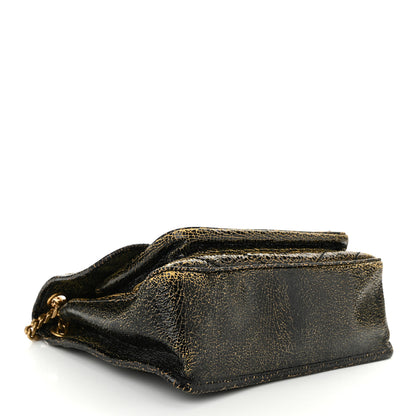 Saint Laurent Crinkled Calfskin Matelasse Monogram Medium Niki Chain Satchel  Black Ocra 4 of 10