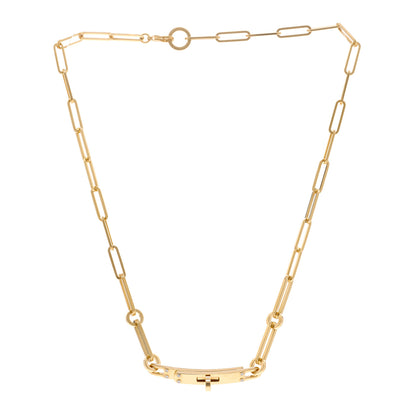 Hermes 18K Yellow Gold Diamond Kelly Chaine Choker Necklace 3 of 5