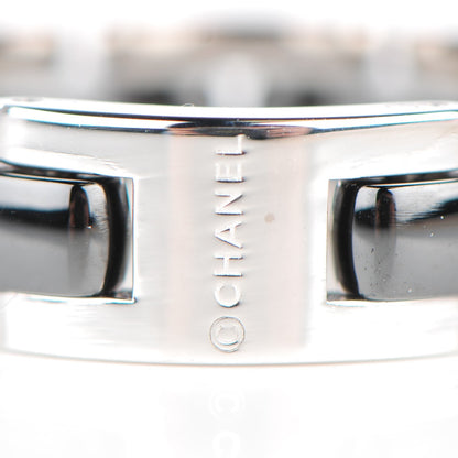 Chanel 18K White Gold Ceramic Medium Ultra Ring 6.25 Black 4 of 6