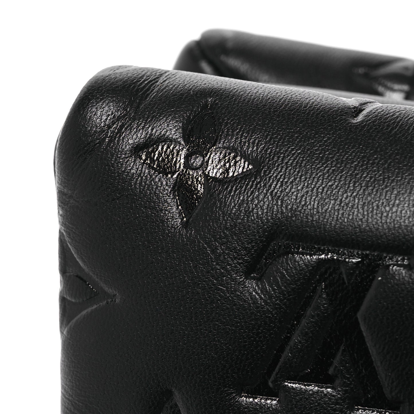Lambskin Embossed Monogram Coussin PM Black