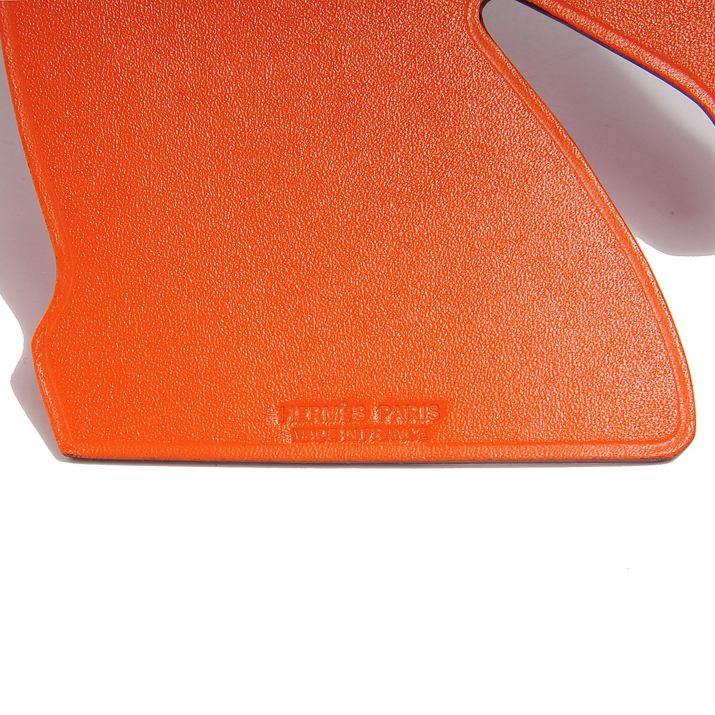 Everlisse Chevre Mysore Samarcande Horse Ornament Bag Charm Vermillion and Orange