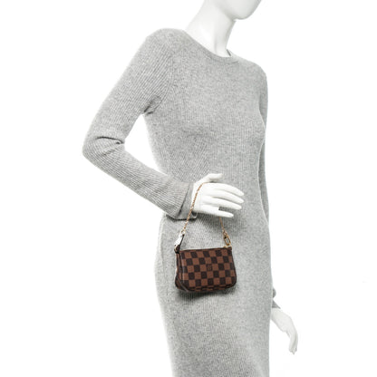 Louis Vuitton Damier Ebene Mini Pochette Accessories 2 of 7