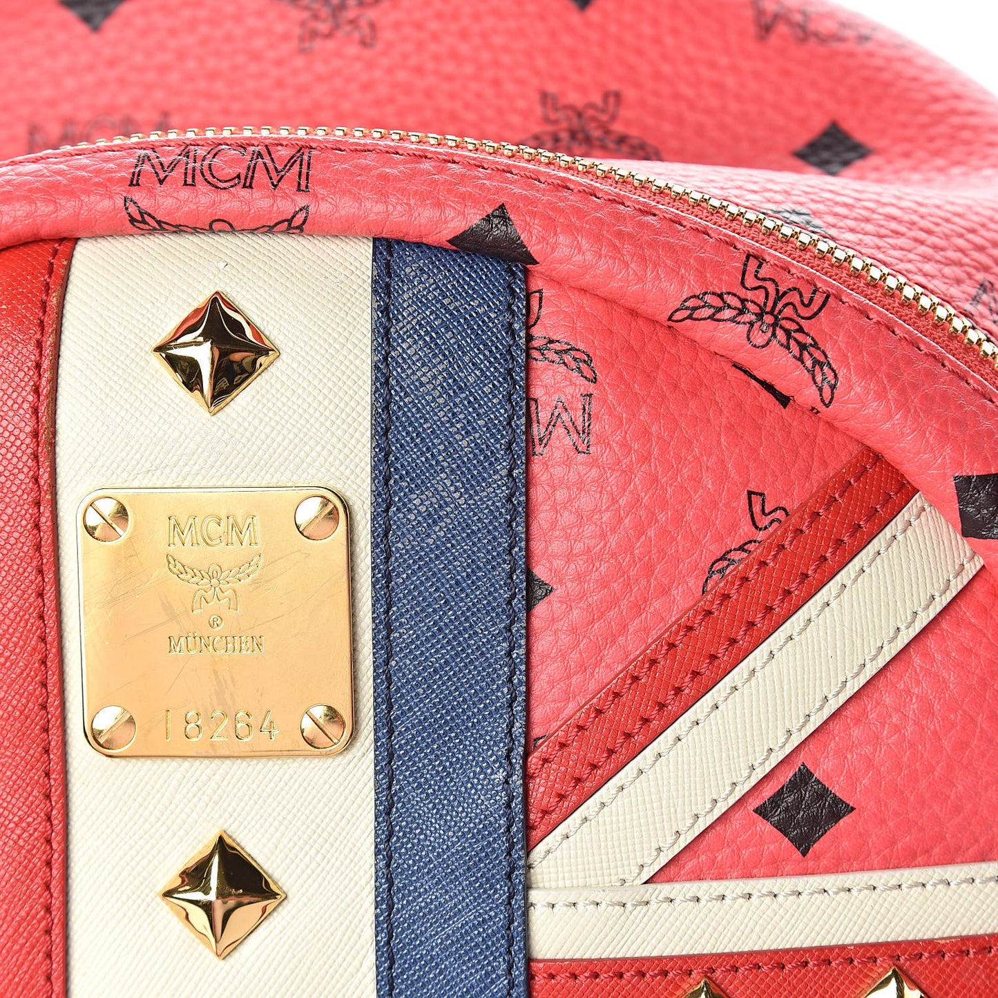 Visetos Studded Medium Stark London Olympic Backpack Corail