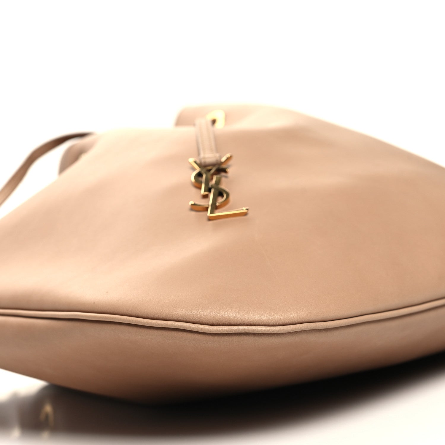 Saint Laurent Smooth Calfskin Paris VII Large Flat Hobo Biscuit Beige 11 of 14