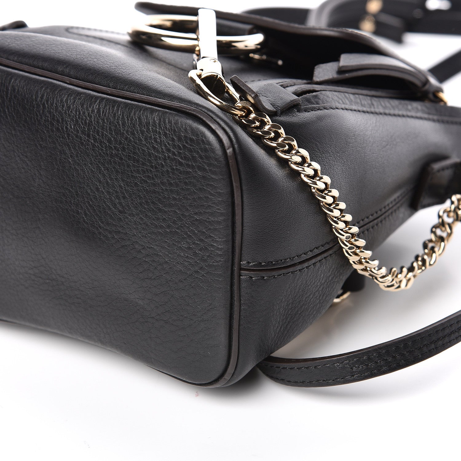 Chloe Suede Calfskin Mini Faye Backpack Black 9 of 10