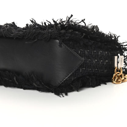 Proenza Schouler Tweed Frayed Extra Small Courier Shoulder Bag Black 10 of 10