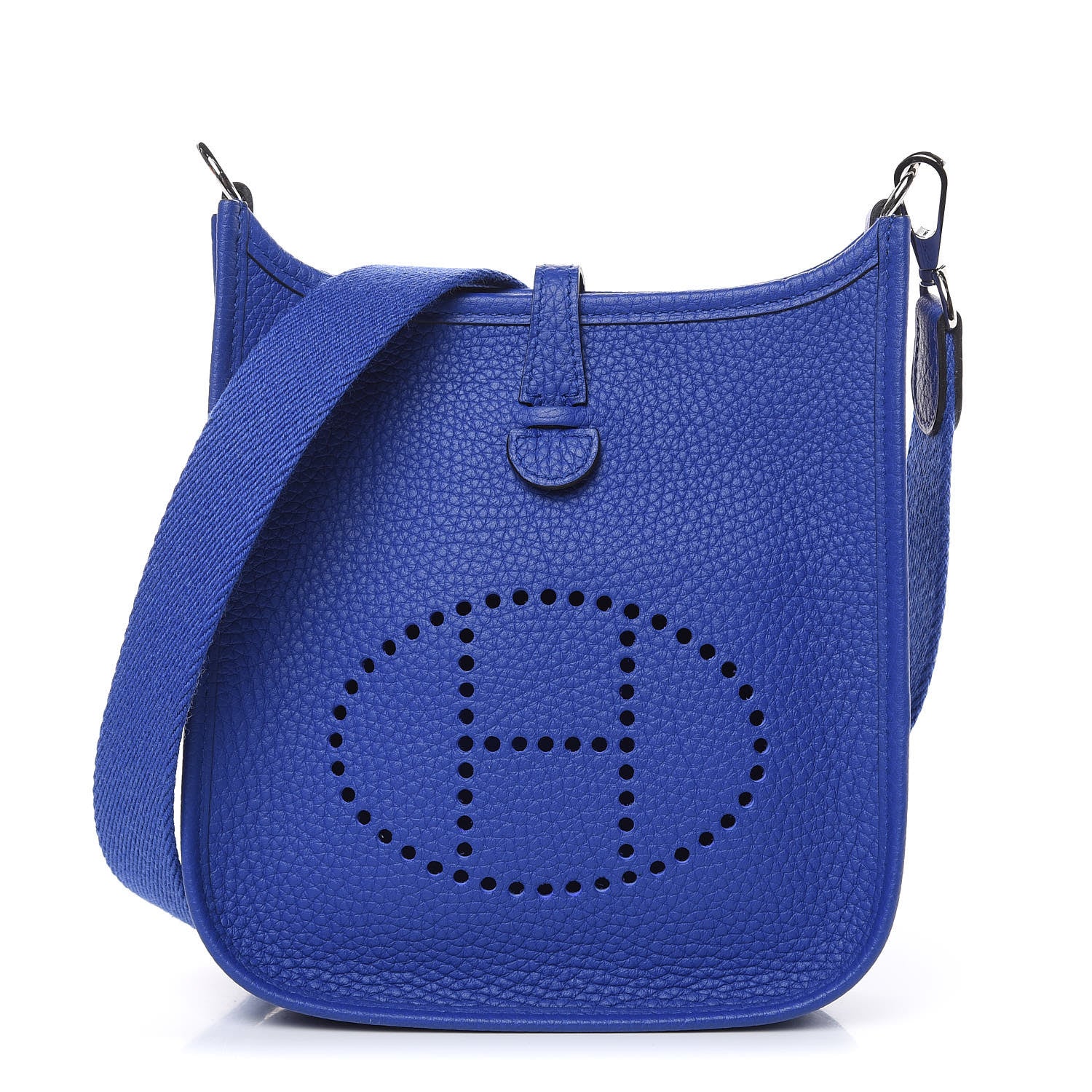 Hermes Taurillon Clemence Evelyne TPM Bleu Electrique 1 of 12