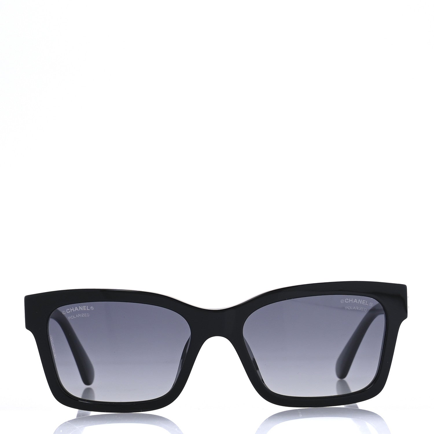 Chanel Acetate Polarized Square Sunglasses 5417-A Black 2 of 9