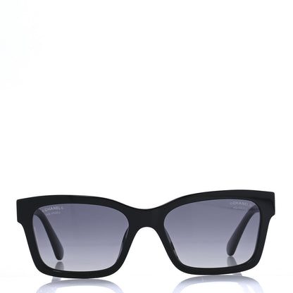 Chanel Acetate Polarized Square Sunglasses 5417-A Black 2 of 9