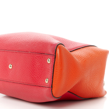 Gucci Calfskin Mini Bamboo Shopper Tote Fuchsia Orange 13 of 13